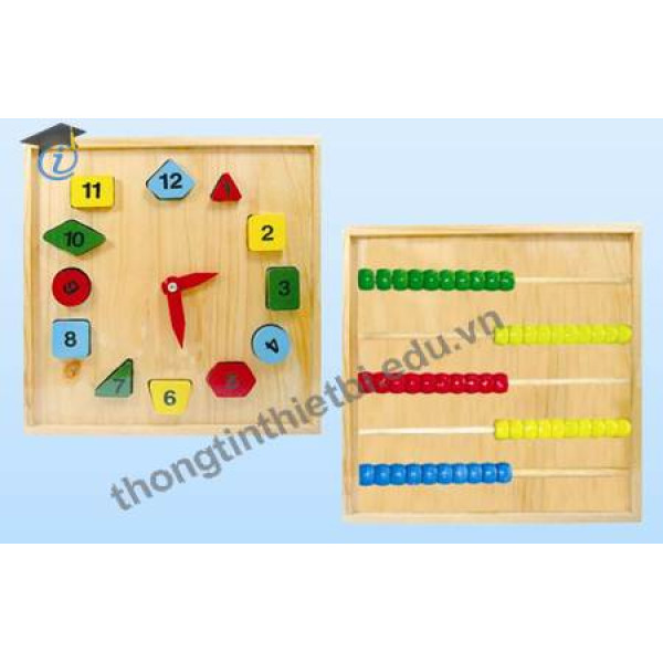 Đồng hồ học đếm 2 mặt